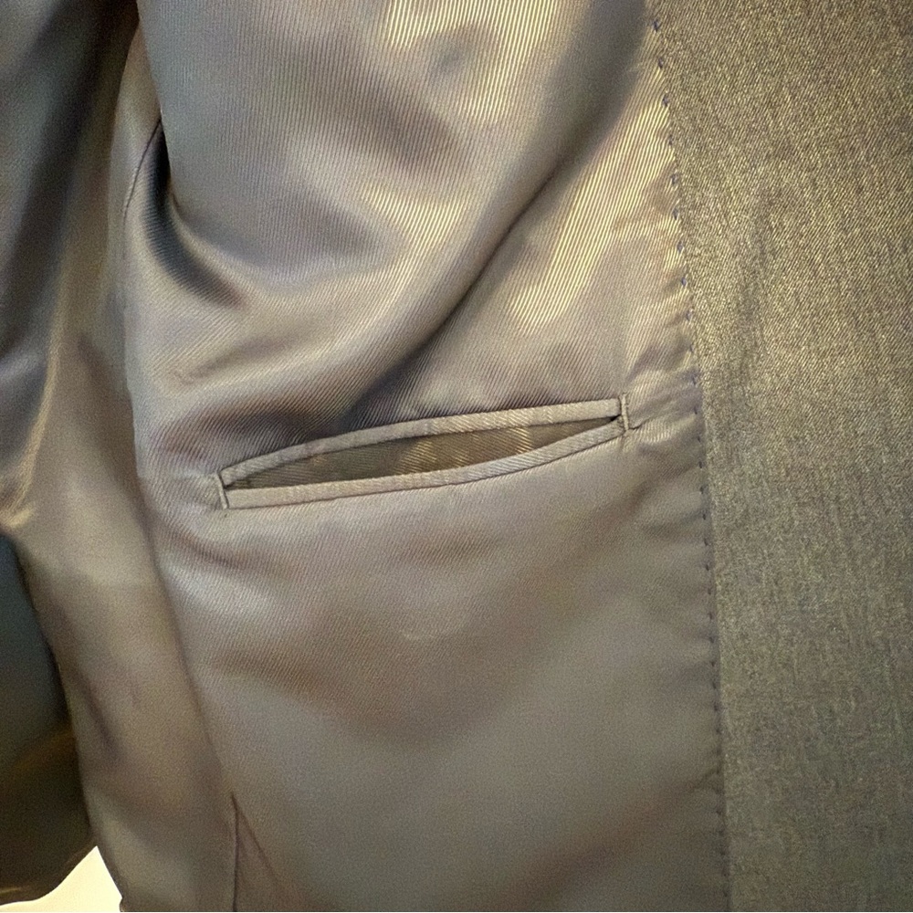 STAFFORD jacket blazer sport Suit coat wool blend stretch charcoal gray 42R - Picture 9 of 15